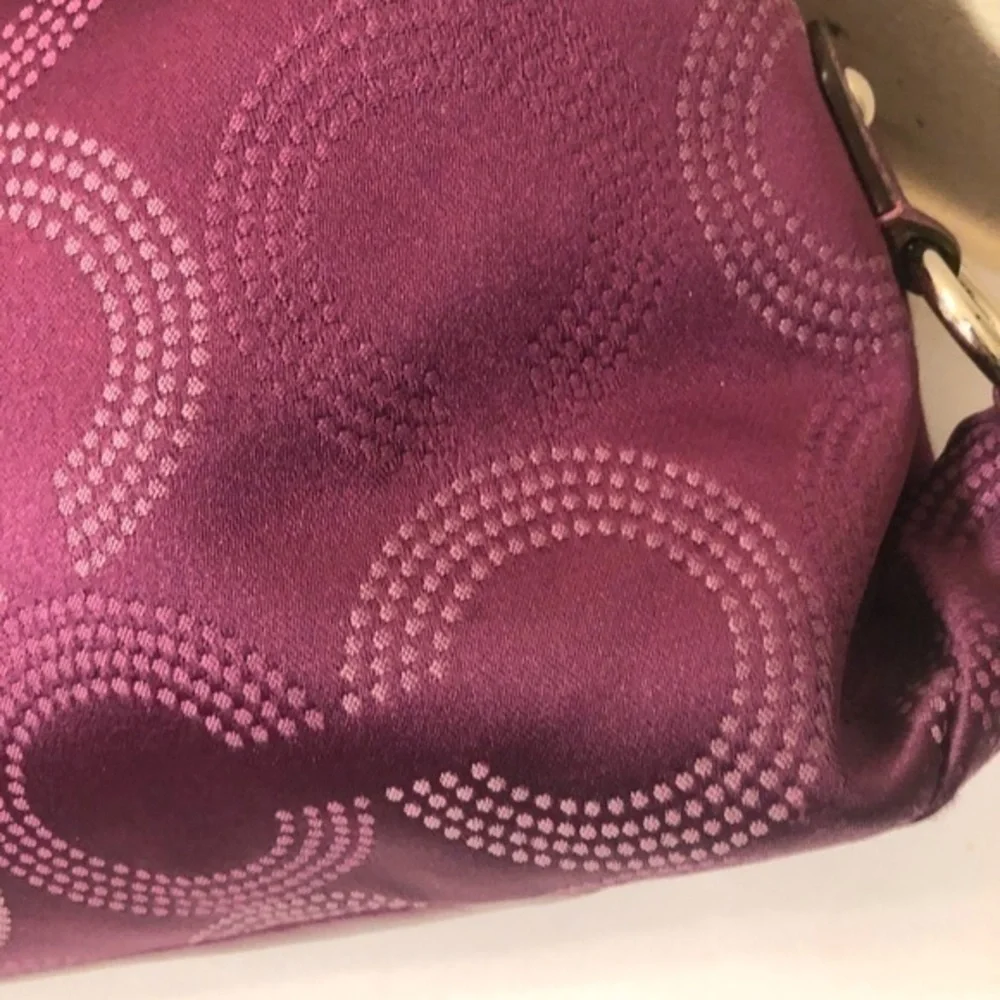 Coach Ashley y2k signature purple dotted Op Art bag  F20049